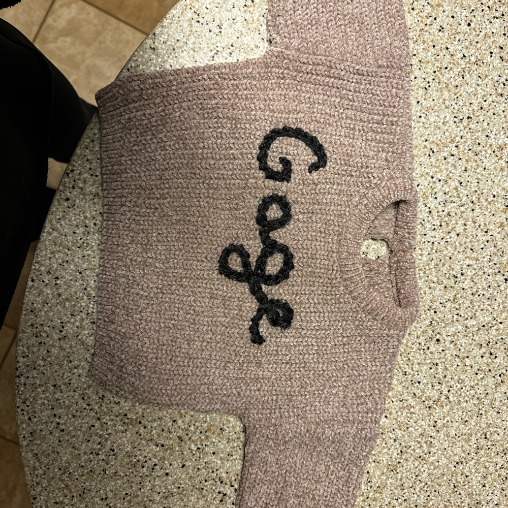 Brand new, handmade personalized sweater for Baby named Gage